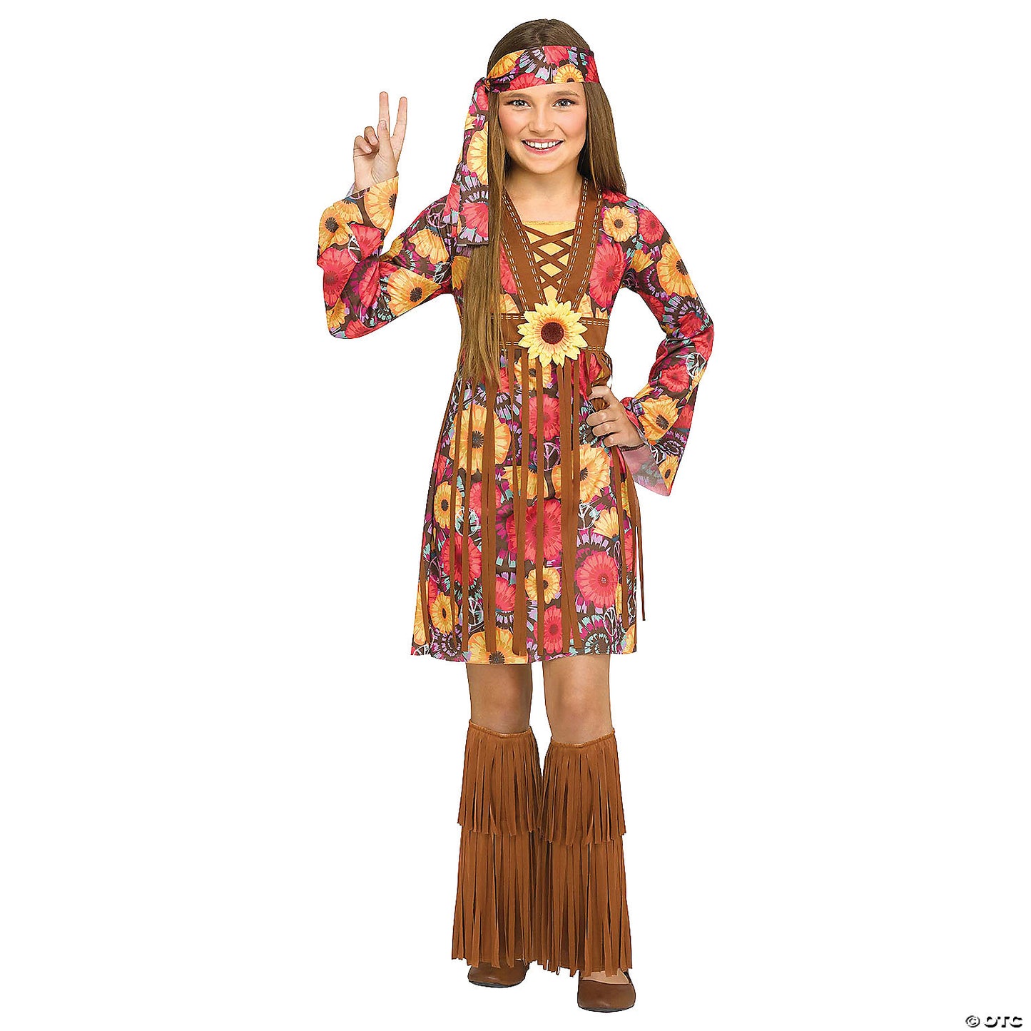 Kids Child Flower Power Hippie Costume