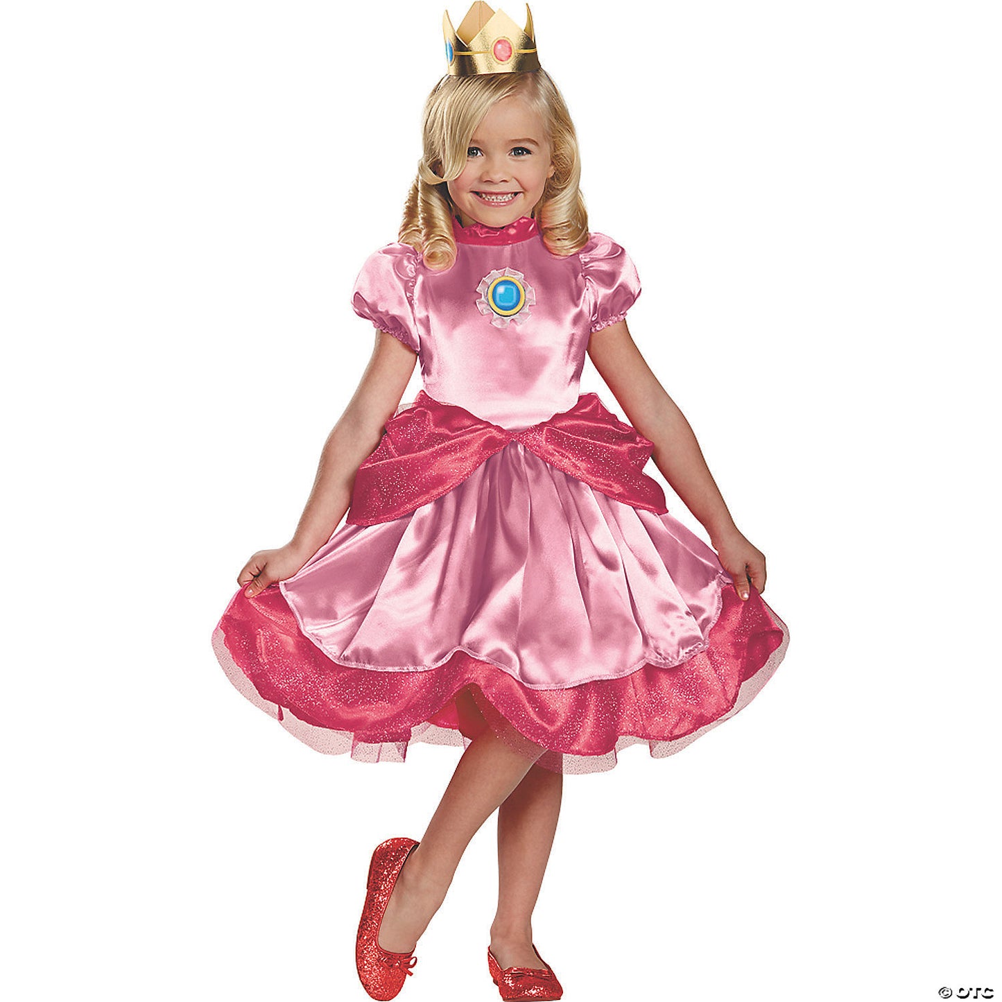 Toddler Girls Deluxe Princess Peach Costume