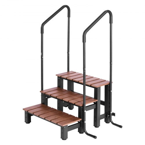 Hot Tub Steps with Handrail 3Step Spa Outdoor Stairs Heavy Duty 25.2 inch