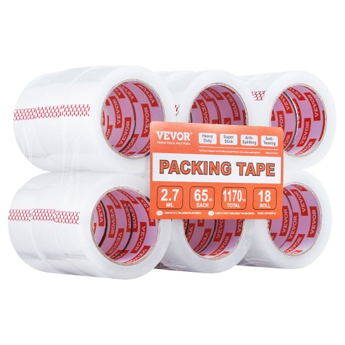Clear Packing Tape 3 inches Core 18 Rolls 188 Inches x 65 Yards Packing