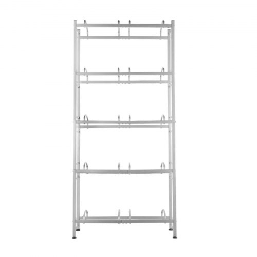 5Tier Water Jug Holder Double Row Water Jug Rack 10 Bottles Silver Gray – 10 W