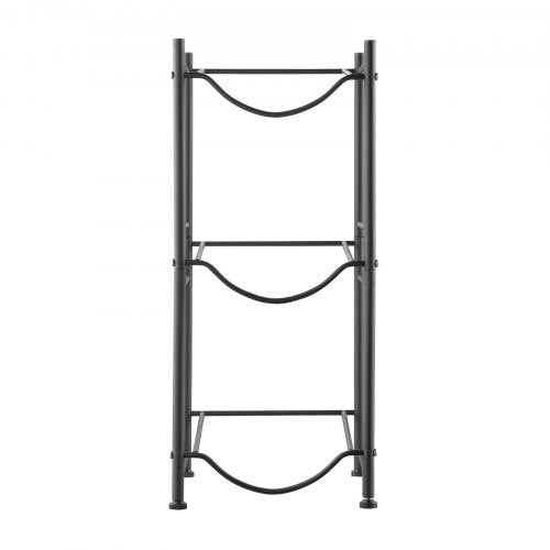 3 Tiers Water Jug Holder Single Row Water Bottle Rack for 3 Bottles Black – 3 W
