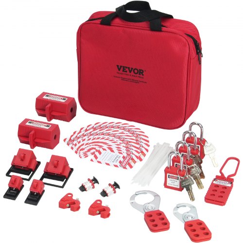 Electrical Lockout Tagout Kit 47 PCS Safety Loto Kit Includes Padlocks