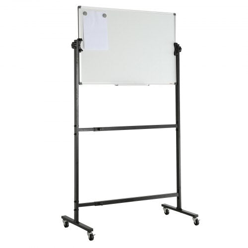 Rolling Magnetic Whiteboard Doublesided Mobile Whiteboard 36x24 Inches