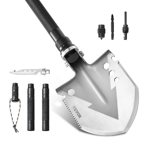Survival Shovel 11 in 1 Camping Shovel Folding Multitool Military Grade