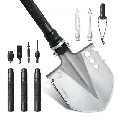 Survival Shovel 13 in 1 Camping Shovel Folding Multitool Military Grade