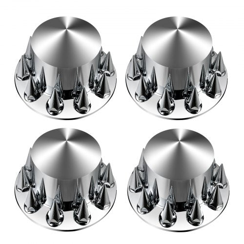 Rear Axle Wheel Covers Spiked Axle Cover for Semi Truck ABS Electroplate