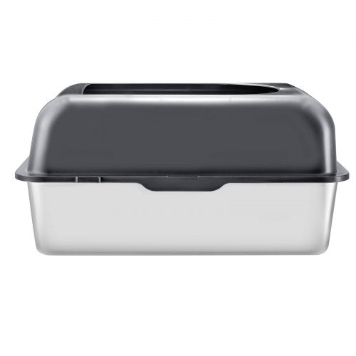 Cat Litter Box 6 inches Deep XL Extra Large Stainless Steel Cat Litter Box