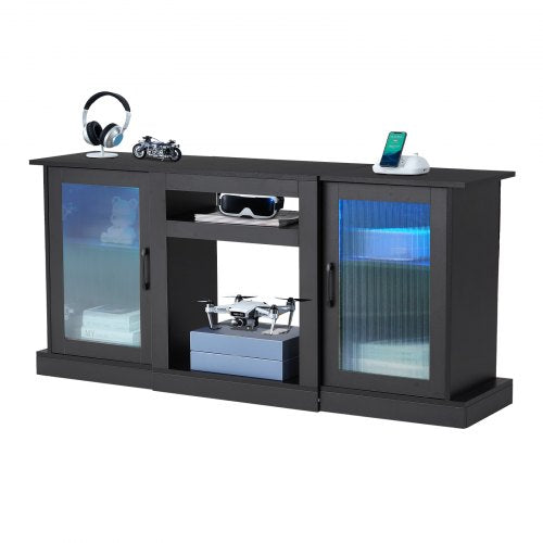 TV Stand for TVs up to 65 inch Modern Entertainment Center with Light