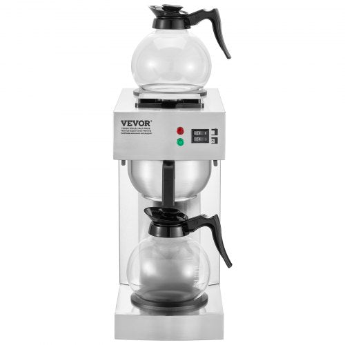 12 Cups Commercial Drip Coffee Maker Coffee Maker Machine with 2 Glass