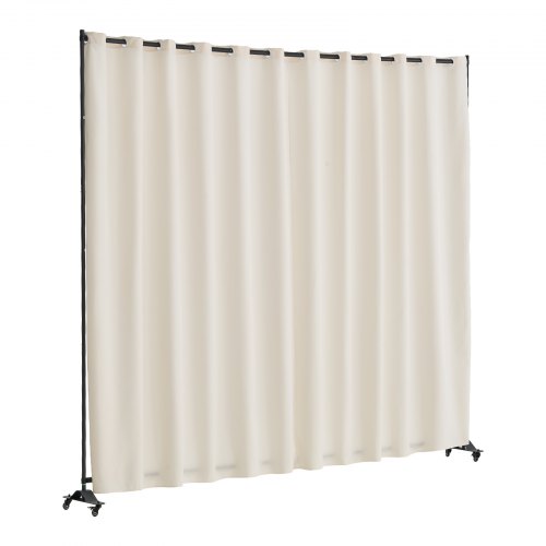 Room Divider Portable Panel Room Divider with Wheels Curtain Divider Stand