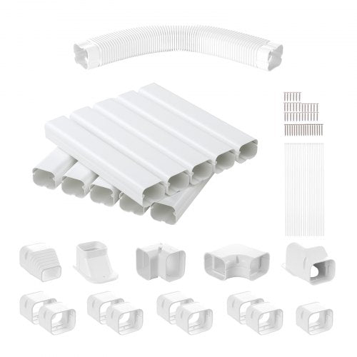 Mini Split Line Set Cover 3inch W 177Ft L PVC Decorative Pipe Line Cover