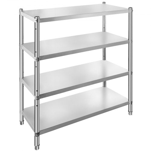 Stainless Steel Shelving 468x185 Inch 4 Tier Adjustable Shelf Storage Unit