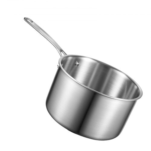 4 QT Saucepan Stainless Steel Saucepan with Glass Lid Multipurpose