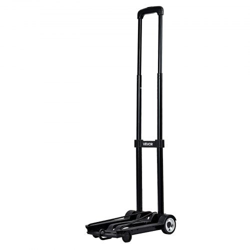 Folding Hand Truck 110 lbs Load Capacity Collapsible Luggage Cart with 2