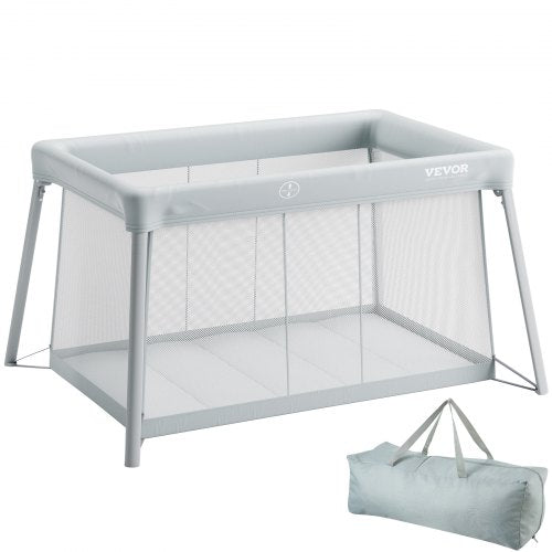 Baby Travel Crib and Play Yard Folding Baby Playpen with Soft Mattress Pad