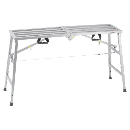 Work Platform 4 Gear Adjustable Height Folding Alloy Steel Step Ladder
