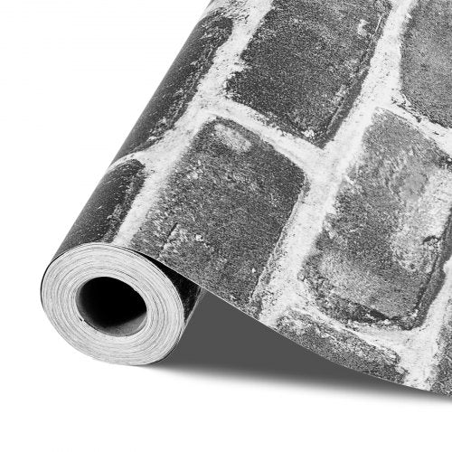 Peel and Stick Wallpaper 177 x 393.7 inch Contact Paper Gray Brick