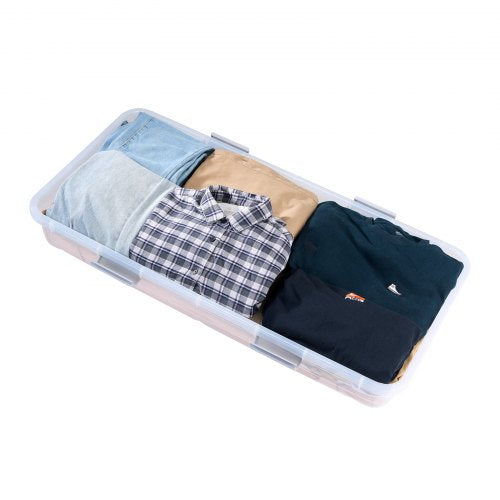 Under Bed Storage with Wheels 31.7 x 15.6 x 6.9 inch Underbed Containers
