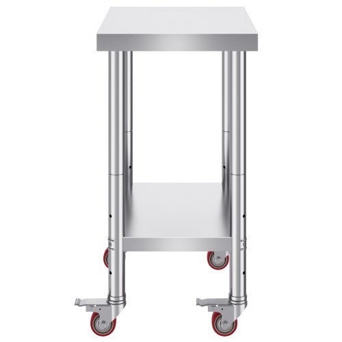 Stainless Steel Work Table 24 x 18 x 34 Inch 700 LBS Load Capacity with 4