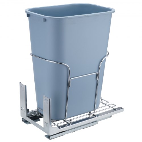 PullOut Trash Can 35L Single Bin Under Mount Kitchen Waste Container with Slide