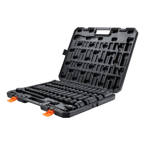 1/2" Drive Impact Socket Set 65 Piece Socket Set SAE 3/8" - 1 and Metric 10-24mm