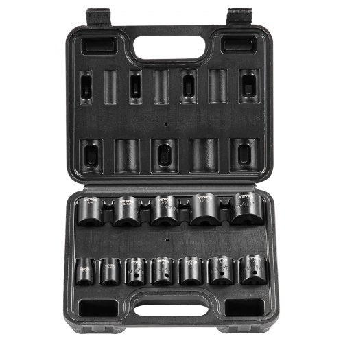 38 Drive Impact Socket Set 12 Piece Shallow Socket Set SAE 5161 6