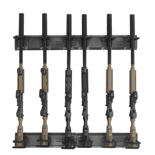 Gun Rack Indoor Gun Rack Wall Mount 6Slot Vertical Rifle Shotgun Gun