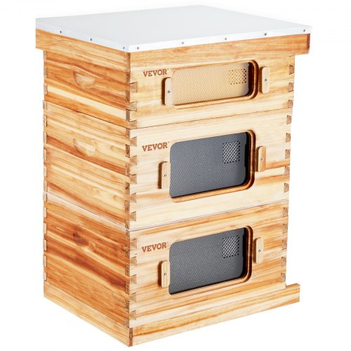 Bee Hive 30 Frame Bee Hives Starter Kit Beeswax Coated Fir Wood 2 Deep 1