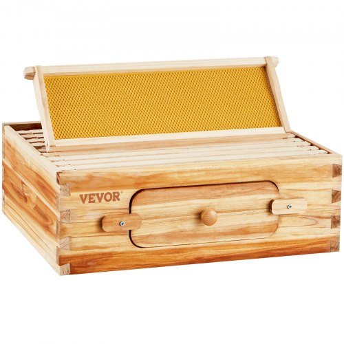 Bee Hive Medium Box Starter Kit 100 Beeswax Coated Natural Cedar Wood