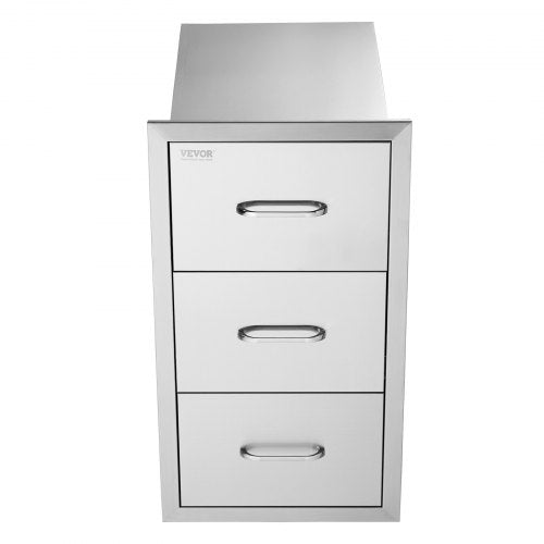 Outdoor Kitchen Drawers 16 W x 285 H x 205 D Flush Mount Triple Access