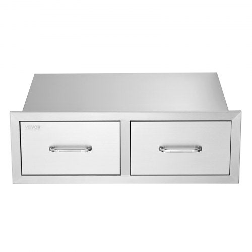 Outdoor Kitchen Drawers 30 W x 10 H x 20 D Horizontal Double BBQ Access