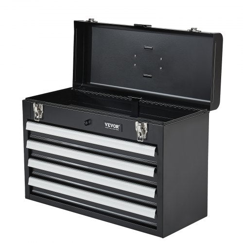 Metal Tool Box 205inch Portable Metal Tool Box with 4 Drawers Small