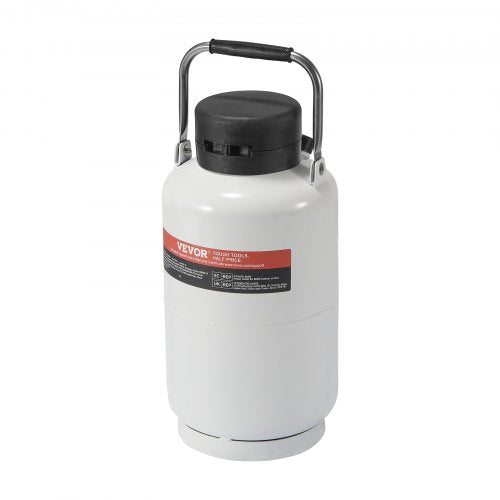 Liquid Nitrogen Tank 3 L Aluminum Alloy LN2 Container Dewar 6 Canisters