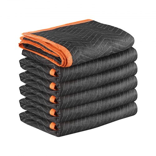 Moving Blankets 6 Pcs 80 x 72 in 35 lbsdz Large Packing Blankets with Cotton