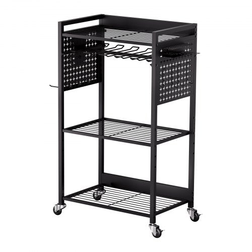 4tier Tool Organizer Cart 150 lbs Load Capacity Floor Stand Rolling Drill