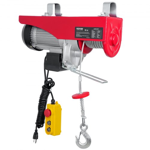 Electric Hoist 1320 lbs Lifting Capacity 1150W 110V Electric Steel Wire