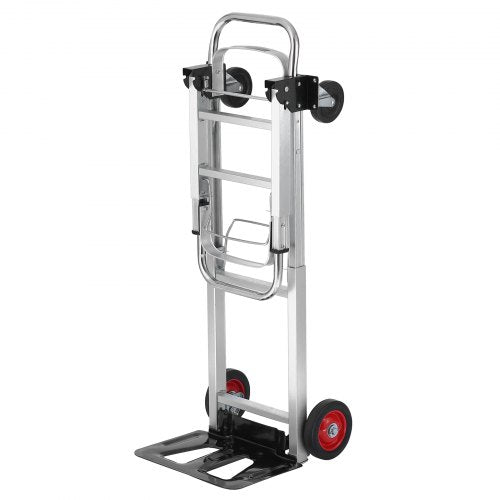 Aluminum Folding Hand Truck 2 in 1 Design 400 lbs Capacity Heavy Duty