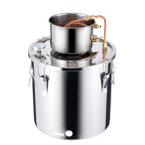Alcohol Still 8 Gal 30 L Stainless Steel Water Alcohol Distiller with Copper