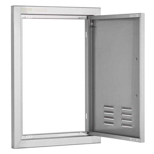 BBQ Access Door 14W x 20H Inch Single Outdoor Kitchen Door Stainless Steel