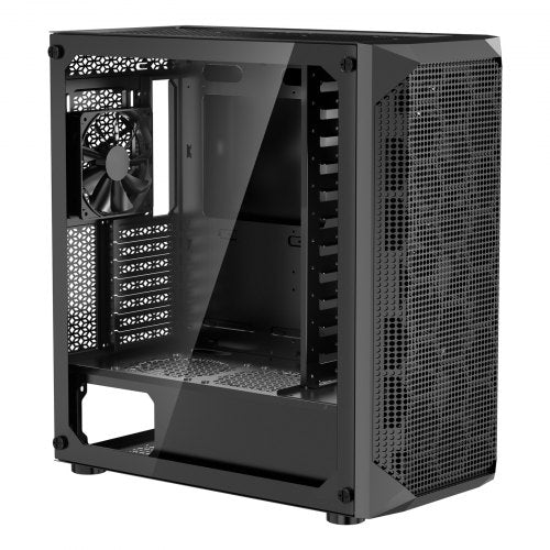 PC Gaming Case MidTower Computer Case with HighAirflow Tempered Glass