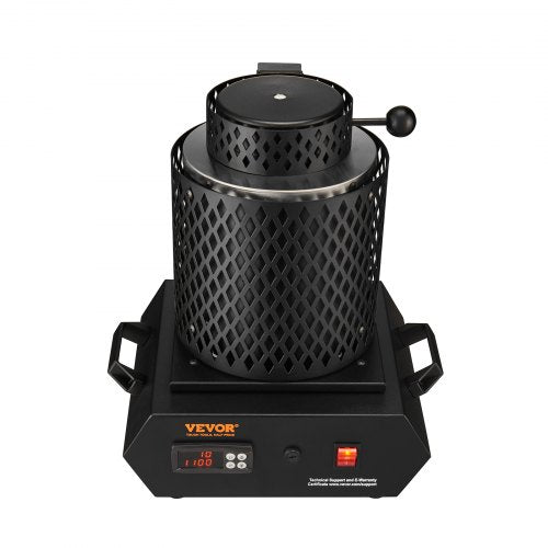 Gold Melting Furnace 1350W 2102 Max Temperature Digital Electric With 1 Kg And