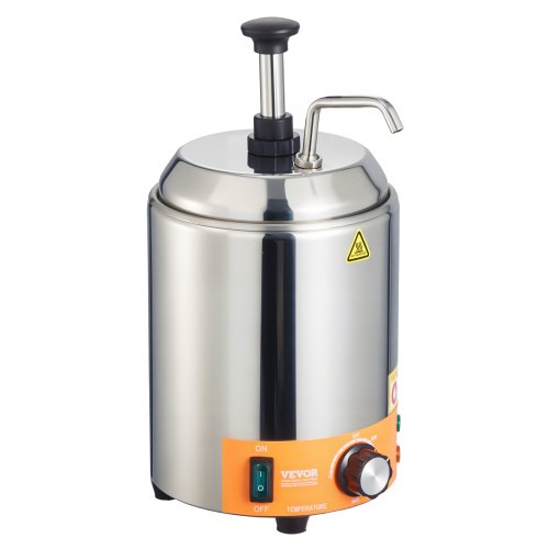 Electric Cheese Dispenser With Pump 24L Commercial Hot Fudge Warmer Stainless lb