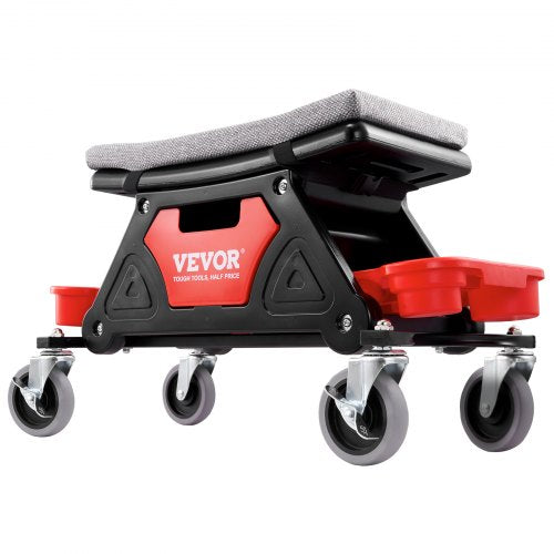 Mechanics Stool 300 LBS Capacity Rolling Mechanic Seat with 4 Wheels with 4