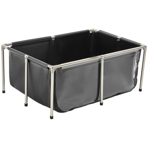 Canvas Fish Pond 126.8 Gal Above Ground Fish Pond PVC Koi Tank with Clear