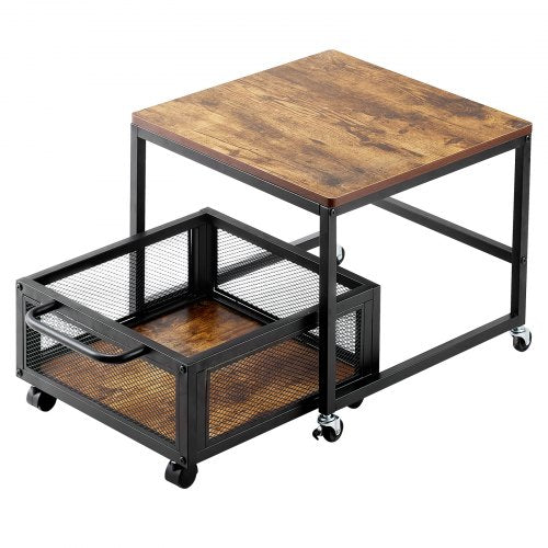 Mini Fridge Stand with Storage 198 lbs Mini Fridge Table with Movable