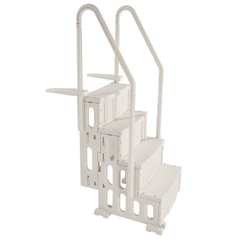 Swimming Pool Ladder 4Step Double Handrails Stairs With Nonslip Heavy Duty