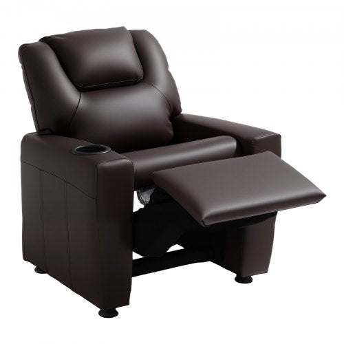 Kids Reclining Chair Toddler Recliner with Cup Holder 101° to 121°
