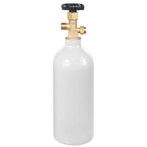 CO2 Tank 2.5 lbs New Aluminum Alloy Cylinder CO2 Air Tank with Light Gray