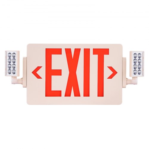LED Exit Sign with Emergency Lights Two Heads Emergency Exit Light